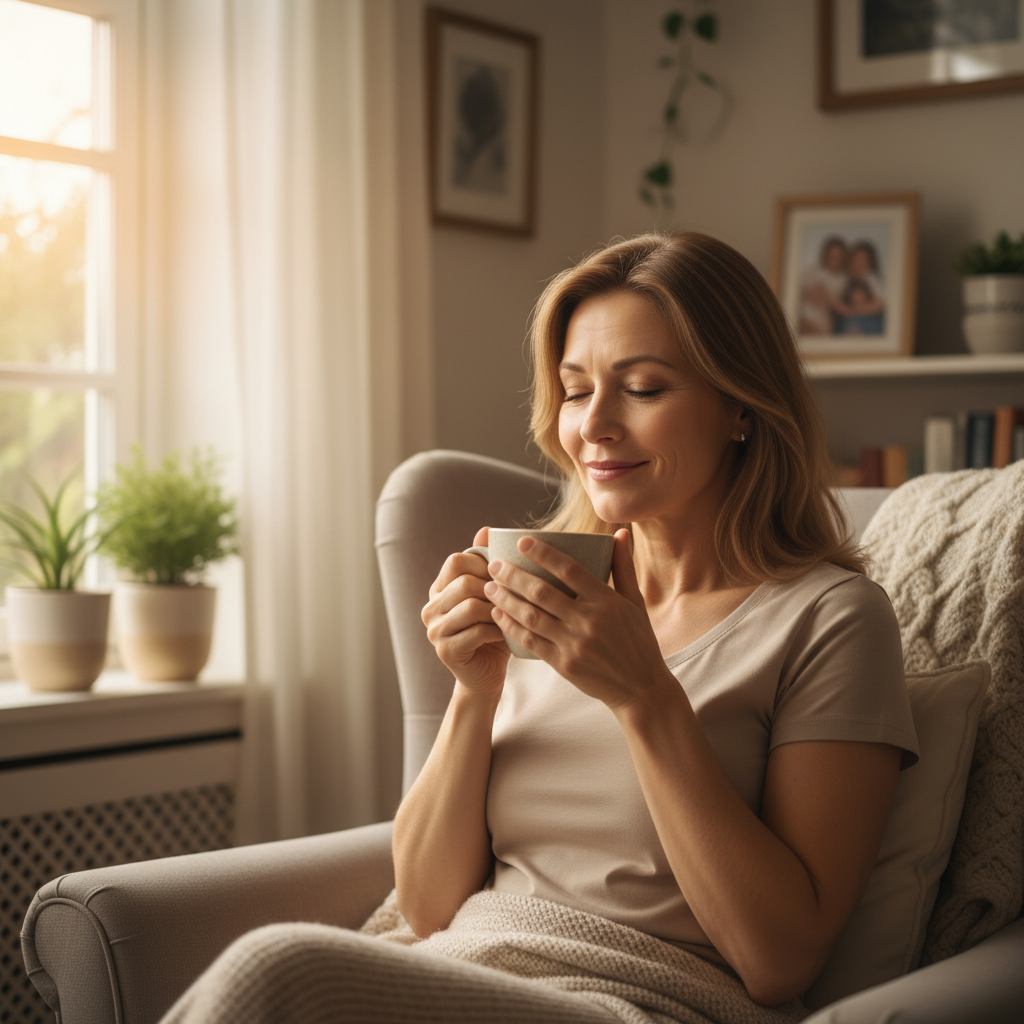 A family carer relaxing and reassured while Elite Care and Comfort provides respite care